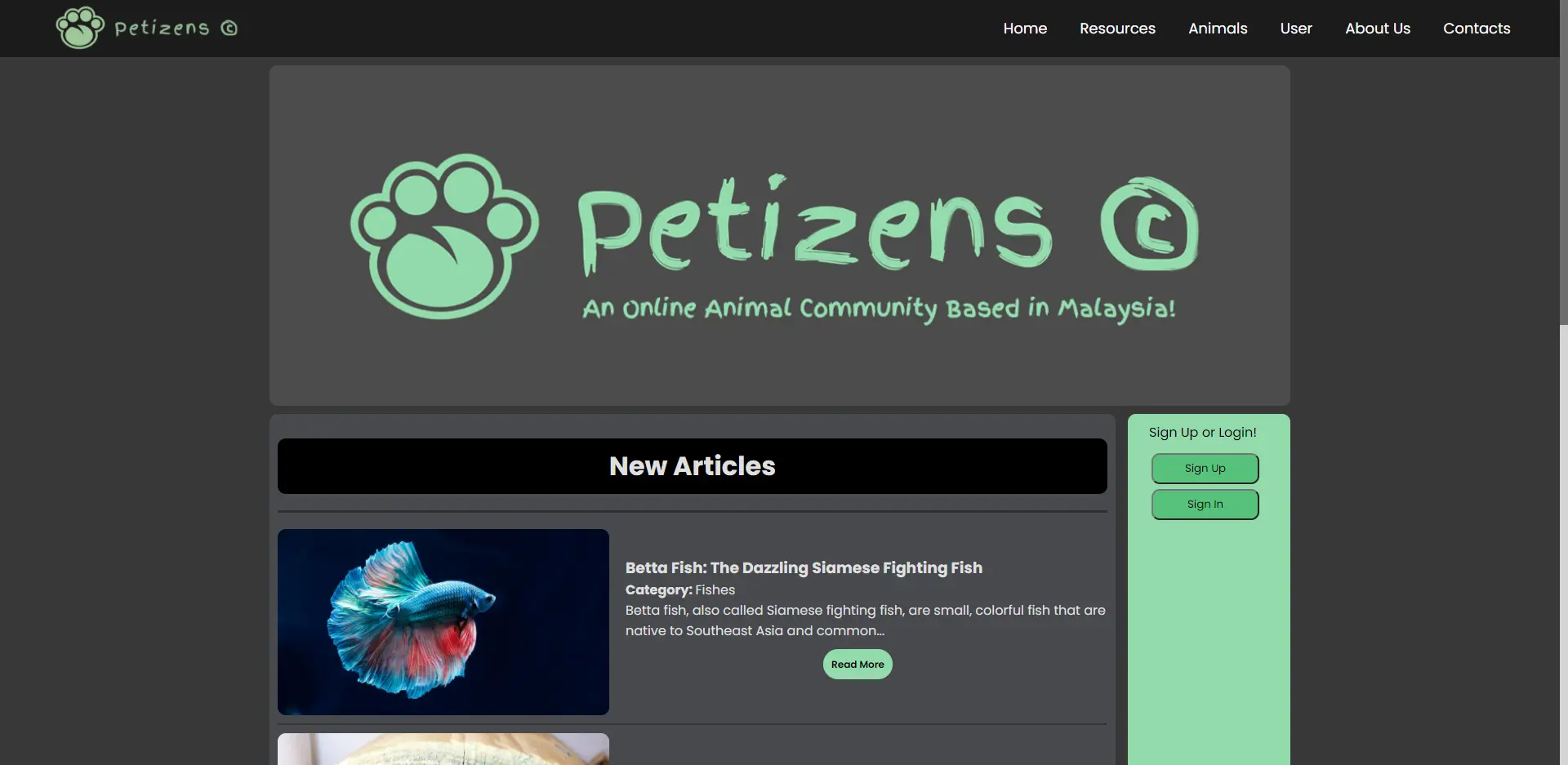 Petizens – Online Pet Owners Community