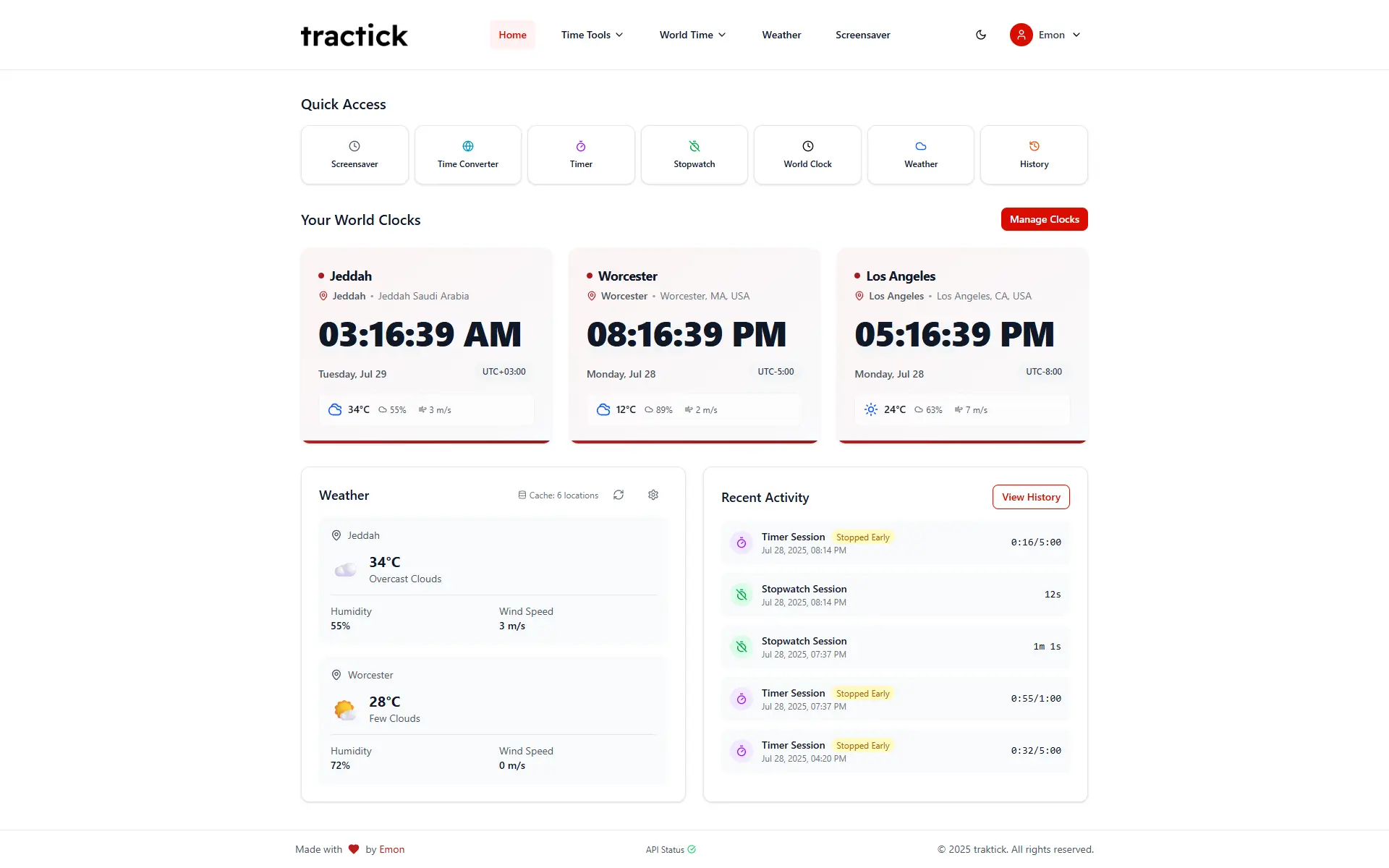 Tractick – Time zones made simple